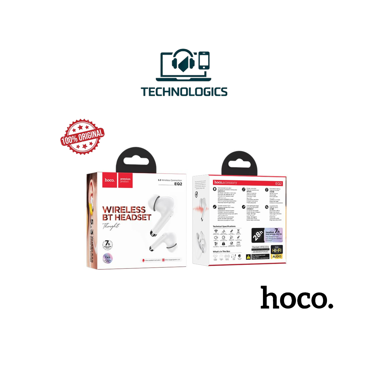 HOCO EQ2 TWS (True Wireless Stereo) Airbuds
